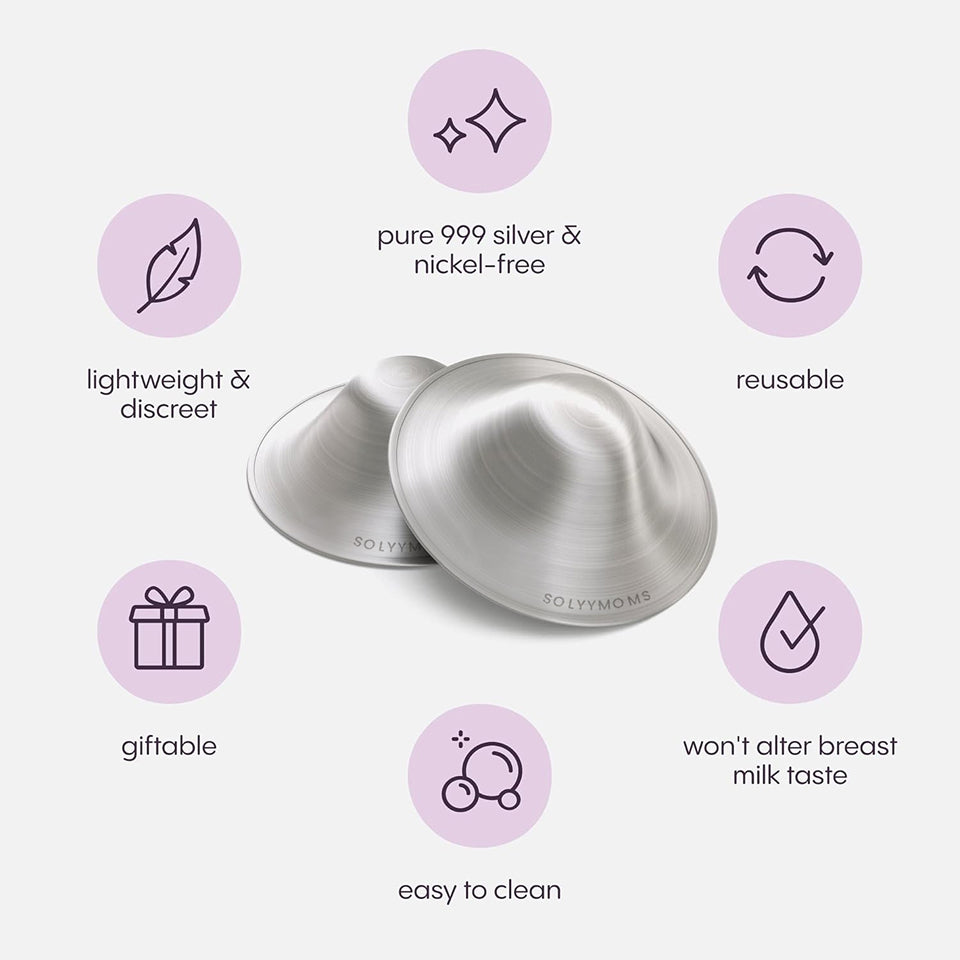 the benefits of solyymoms silver nipple shield being easy to clean and giftable to new mothers