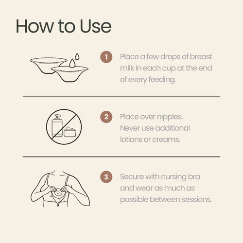 Instructions on how to use silver nipple shields