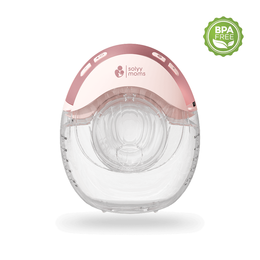Front view of the solyymoms air 1 wearable electric breast pump