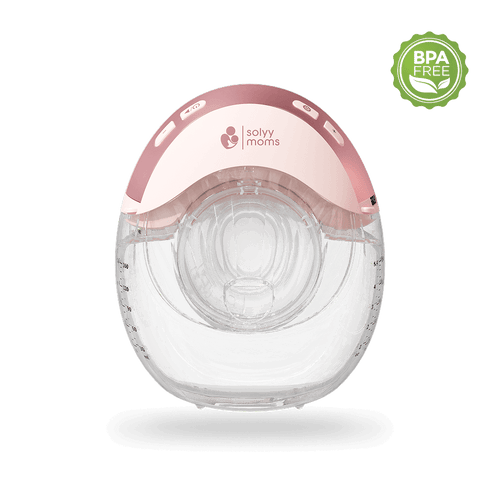 Front view of the solyymoms air 1 wearable electric breast pump