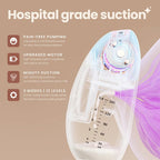 hospital-grade suction with a pain-free pumping experience with the solyymoms air 1 breast pump with up to 450mmHg of suction pressure