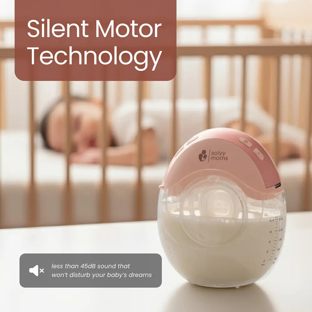 silent motor with low noise and quiet performance while using the solyymoms breast pump