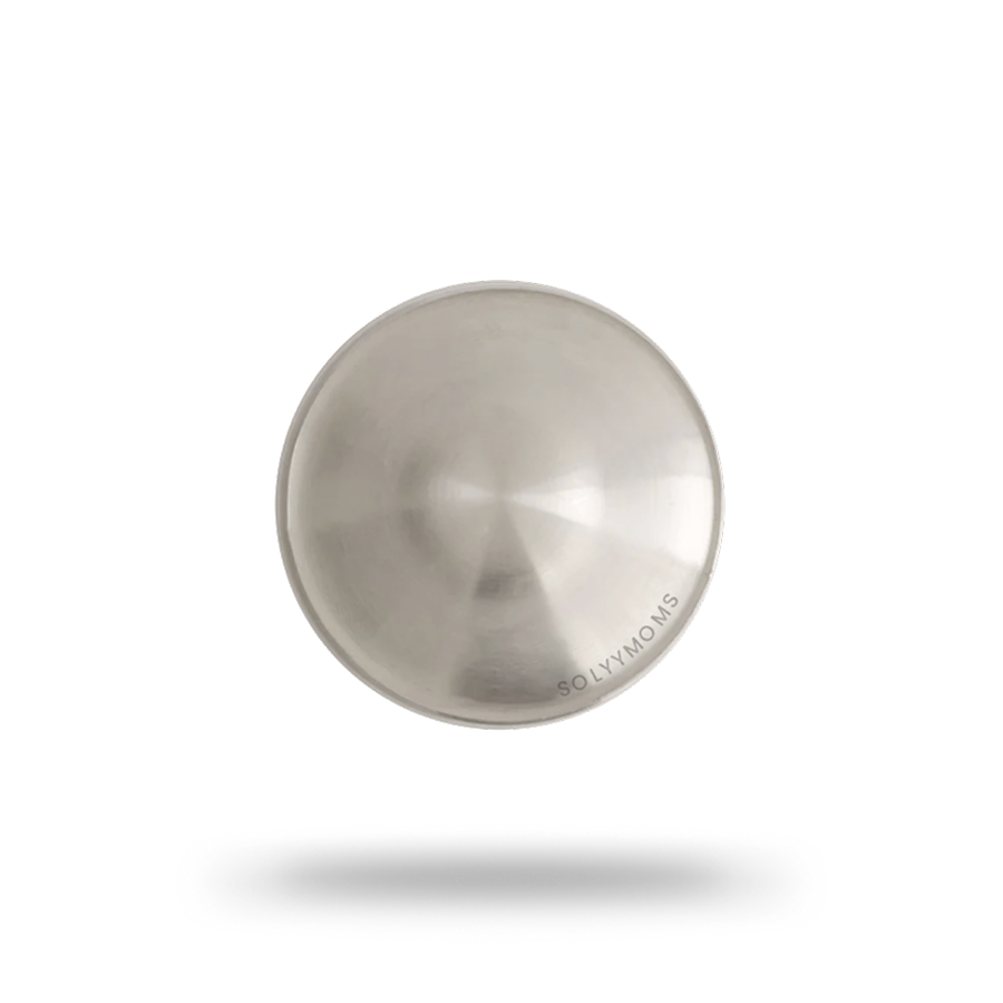 solyymoms silver nursing cups to help heal sore, chaffed and dry or cracked nipples